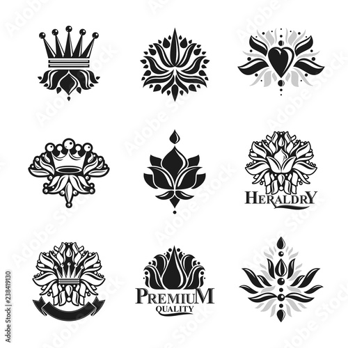Flowers, Royal symbols, flo...