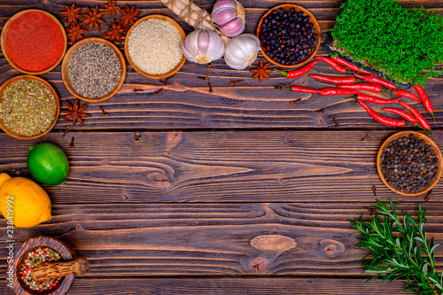 Various of spices and herbs