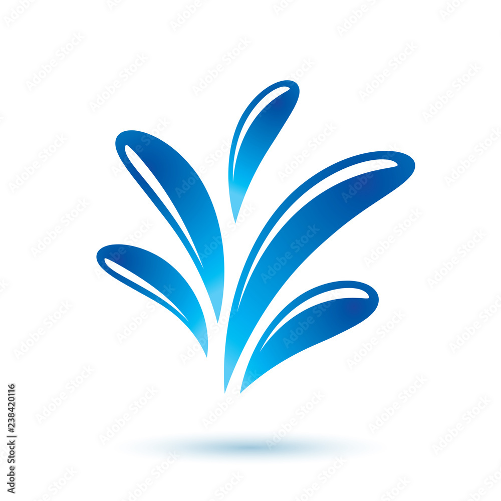 Global water circulation vector icon for use as marketing design symbol. Environment protection concept.