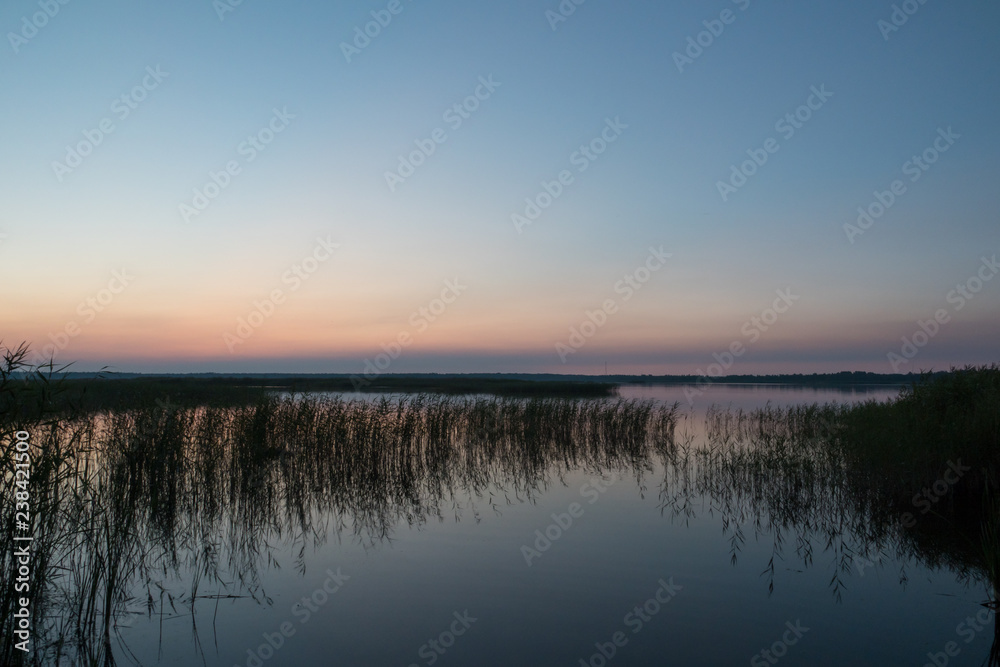 Quiet summer evening on the lake Quiet summer evening on the lake