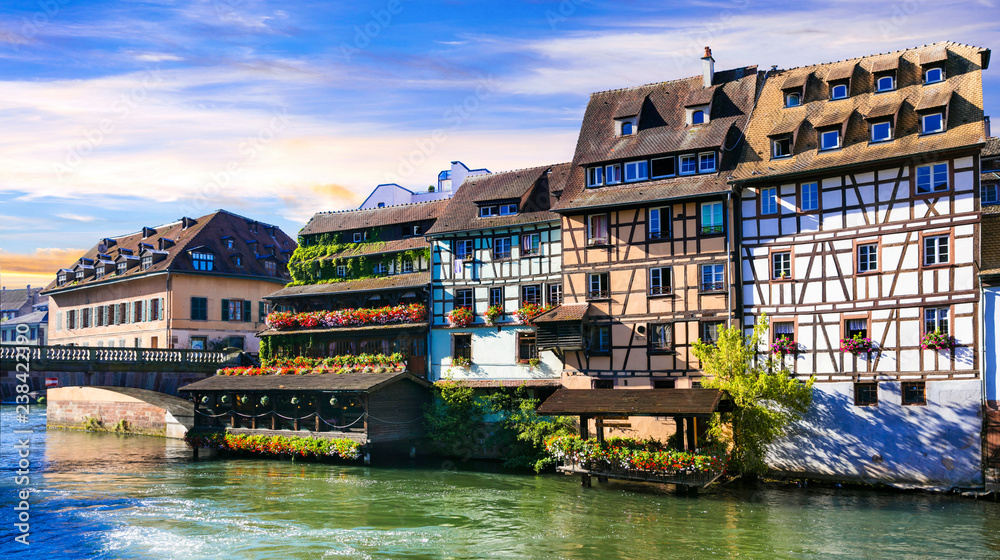 Beautiful romantic old town of Strasbourg  - 