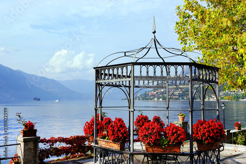 Obraz na płótnie Architectural detail in Iseo Resort in Italy, Europe