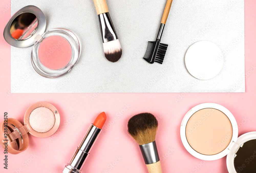 Set of decorative cosmetics for make up. Set of decorative cosmetics for make up.
