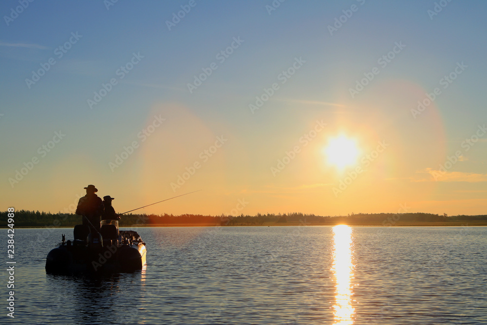 Fishing from a boat