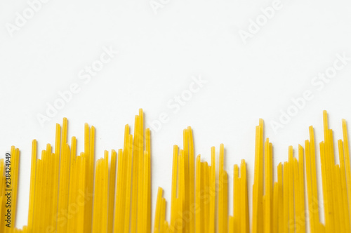 spaghetti on a white background