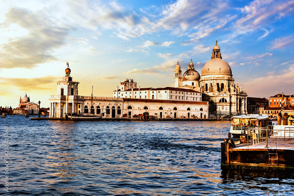 Santa Maria della Salute Church of Venice before the thundersto Santa Maria della Salute Church of Venice before the thundersto