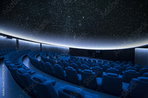 A spectacular stars projection at the planetarium photo