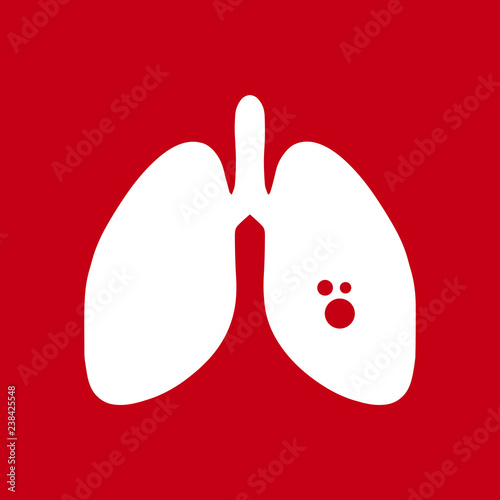 Illustration and icon of lung