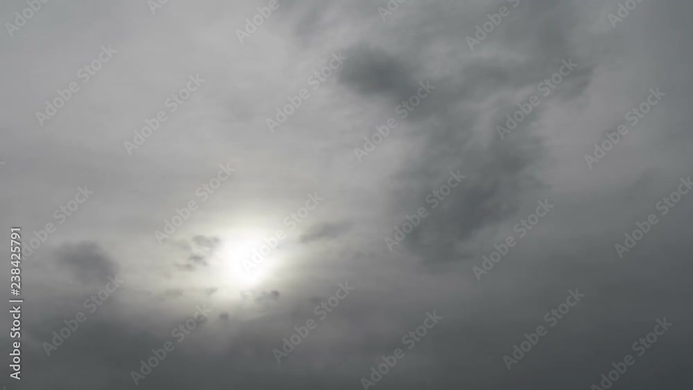 Time lapse of the winter sun behind hazy clouds Time lapse of the winter sun behind hazy clouds