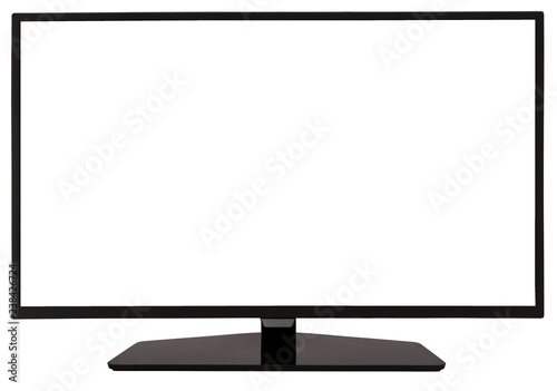 TV display screen frame with white backbackground