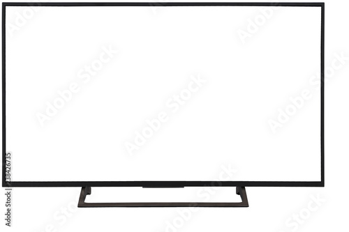 TV display screen frame with white backbackground