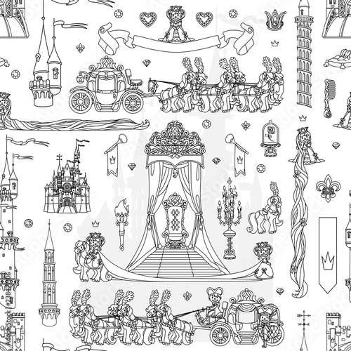 vector girlish seamless pattern