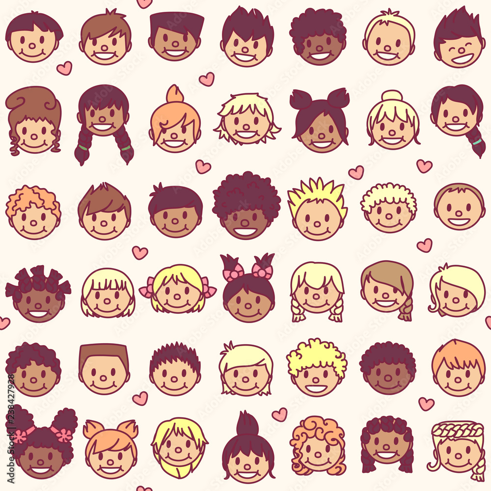 vector cartoon seamless pattern