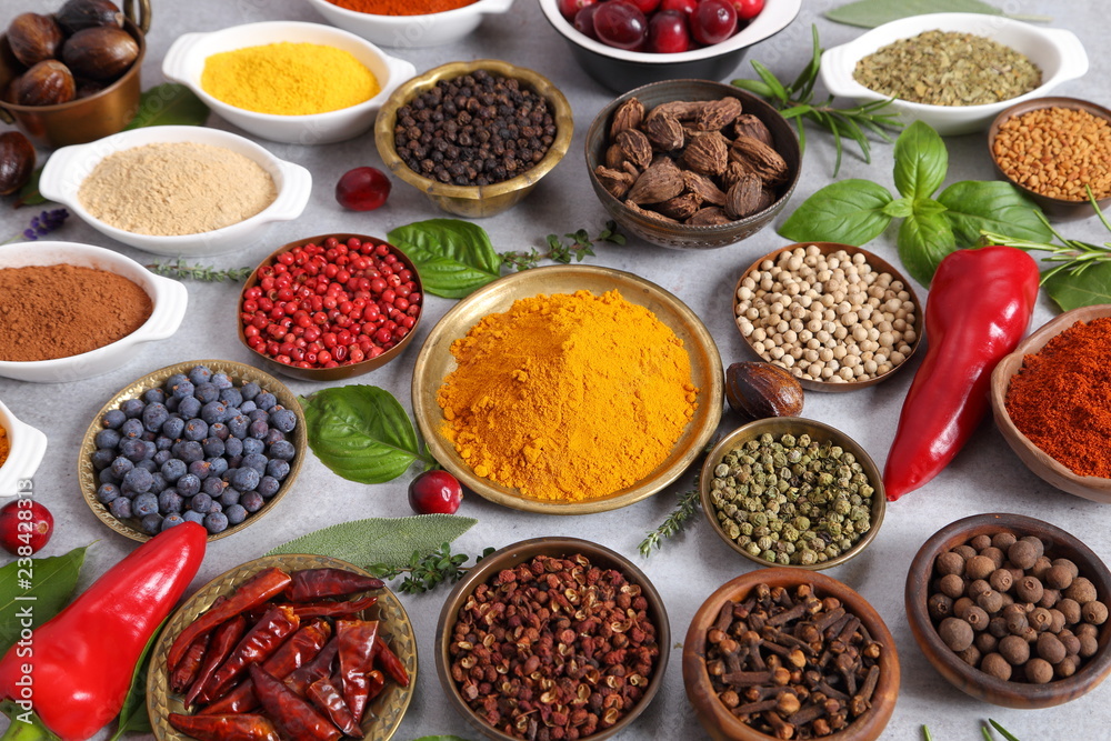 Spices and herbs. Spices and herbs.
