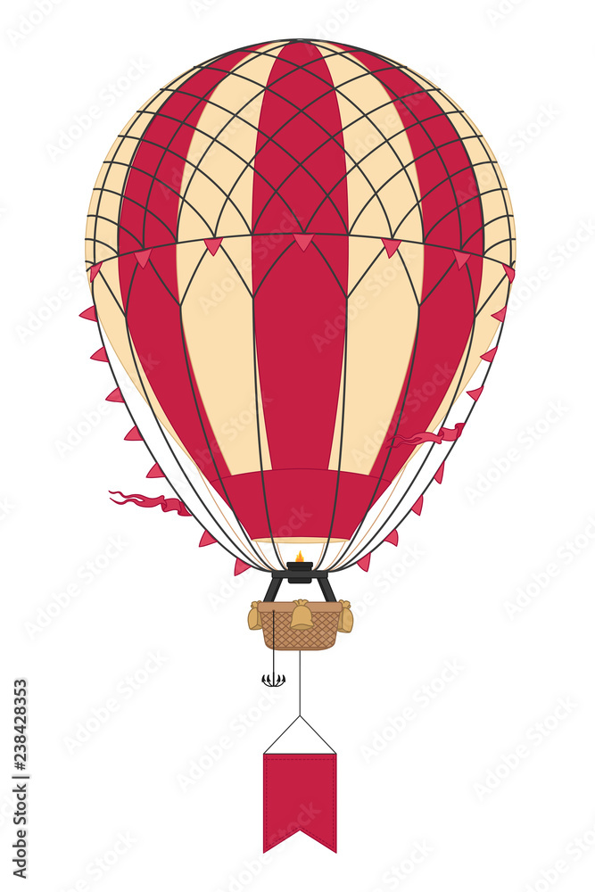 Fototapeta premium vector aerostat hot balloon