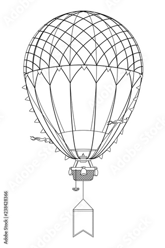vector aerostat hot balloon