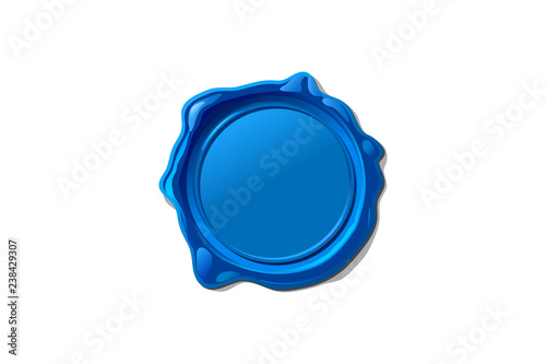 vector wax seal stamp shape