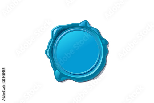 vector wax seal stamp shape