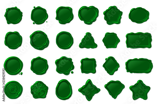 vector wax seal stamps set