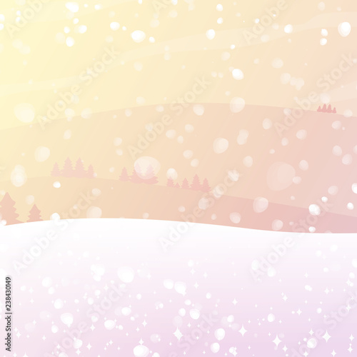 vector cartoon winter landscape