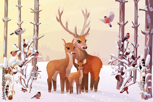 vector winter xmas wonderland