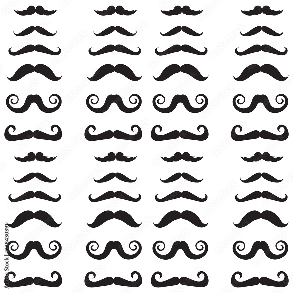 Fototapeta Mustache. Seamless pattern.