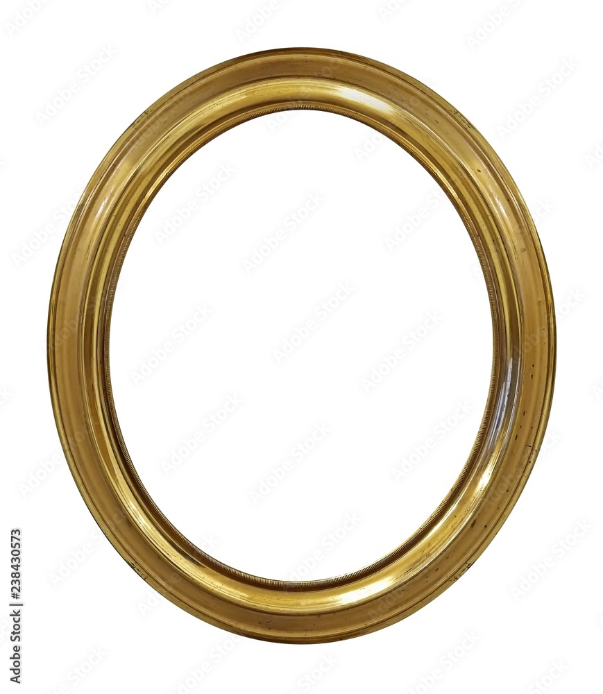 Golden frame for paintings, mirrors or photo isolated on white background Golden frame for paintings, mirrors or photo isolated on white background