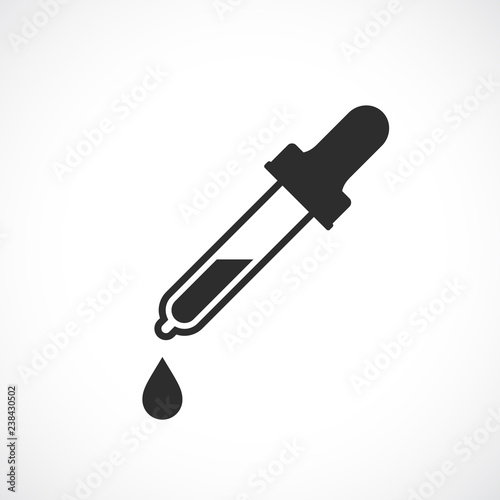 Dropper vector flat icon photo