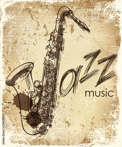 jazz saxophone poster