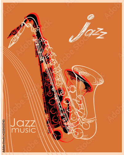 jazz saxophone poster