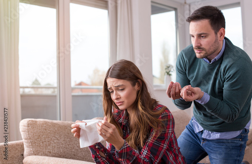 Young couple having quarrel