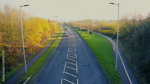 Daytime Traffic Timelapse, Manvers Way, Wath Upon Dearne, Rotherham, South Yorkshire, UK photo