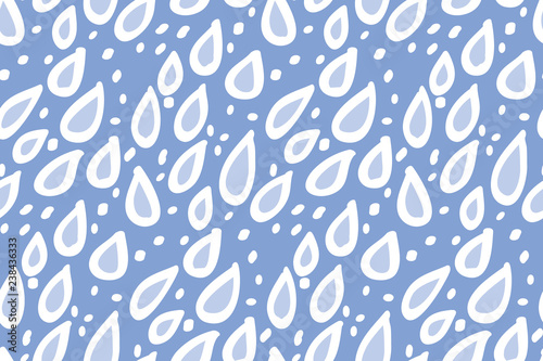 Cute hand drawn rain drops ...