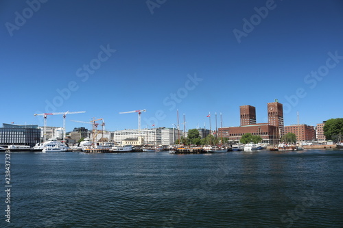 view of the city with sea in the foreground
