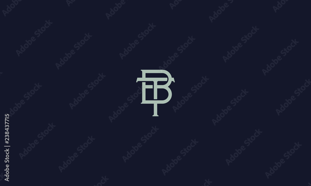 LETTER B AND T LOGO WITH NEGATIVE SPACE EFFECT FOR LOGO DESIGN OR ...