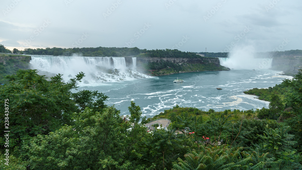Niagara falls between United States of America and Canada