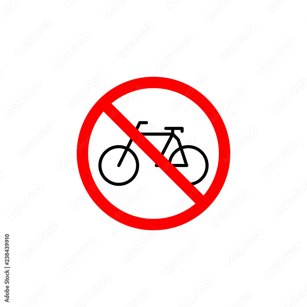 Forbidden bcycle icon can be used for web, logo, mobile app, UI, UX Forbidden bcycle icon can be used for web, logo, mobile app, UI, UX