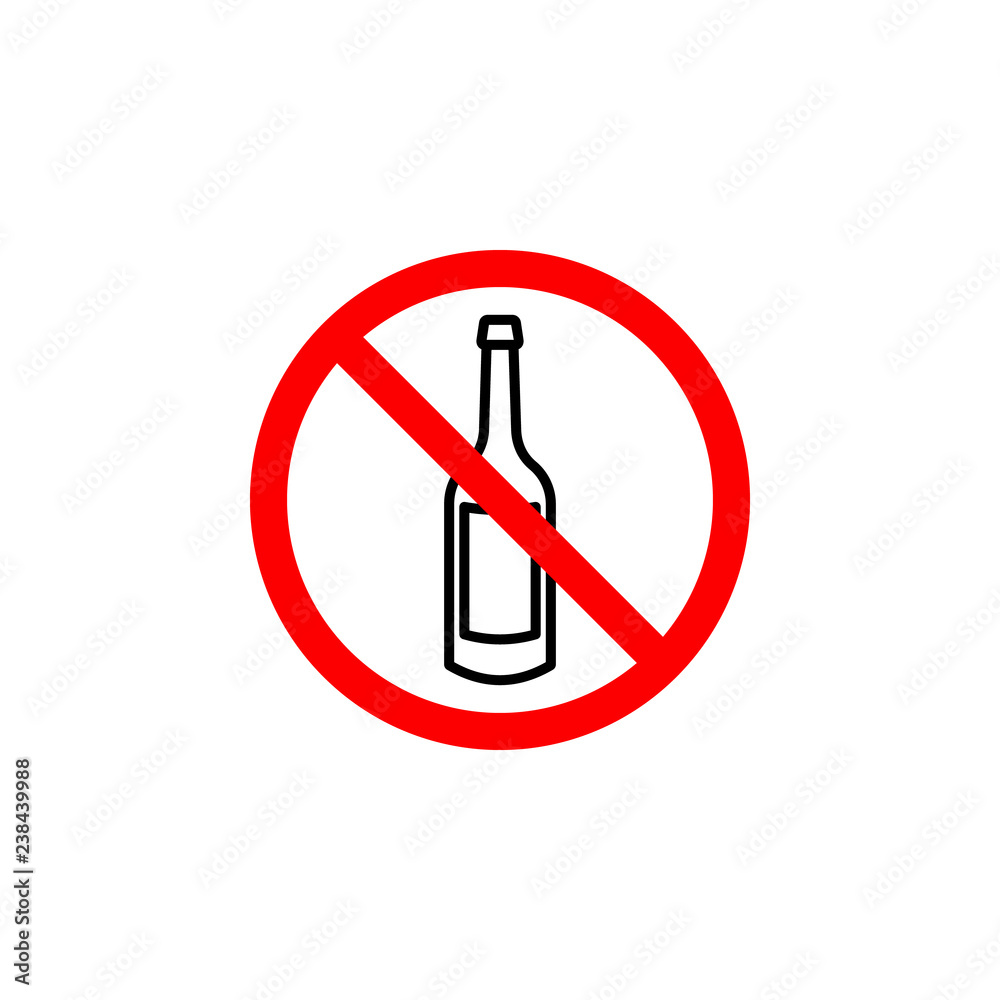 Forbidden champagne icon can be used for web, logo, mobile app, UI, UX