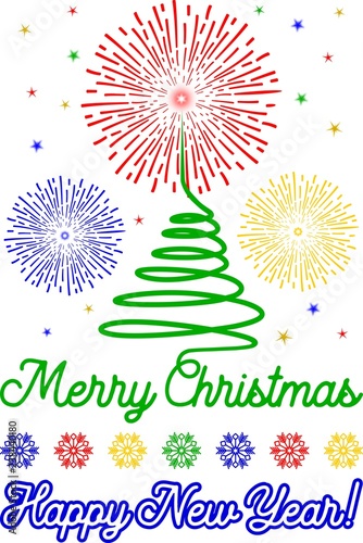 Merry Christmas colorful greetings