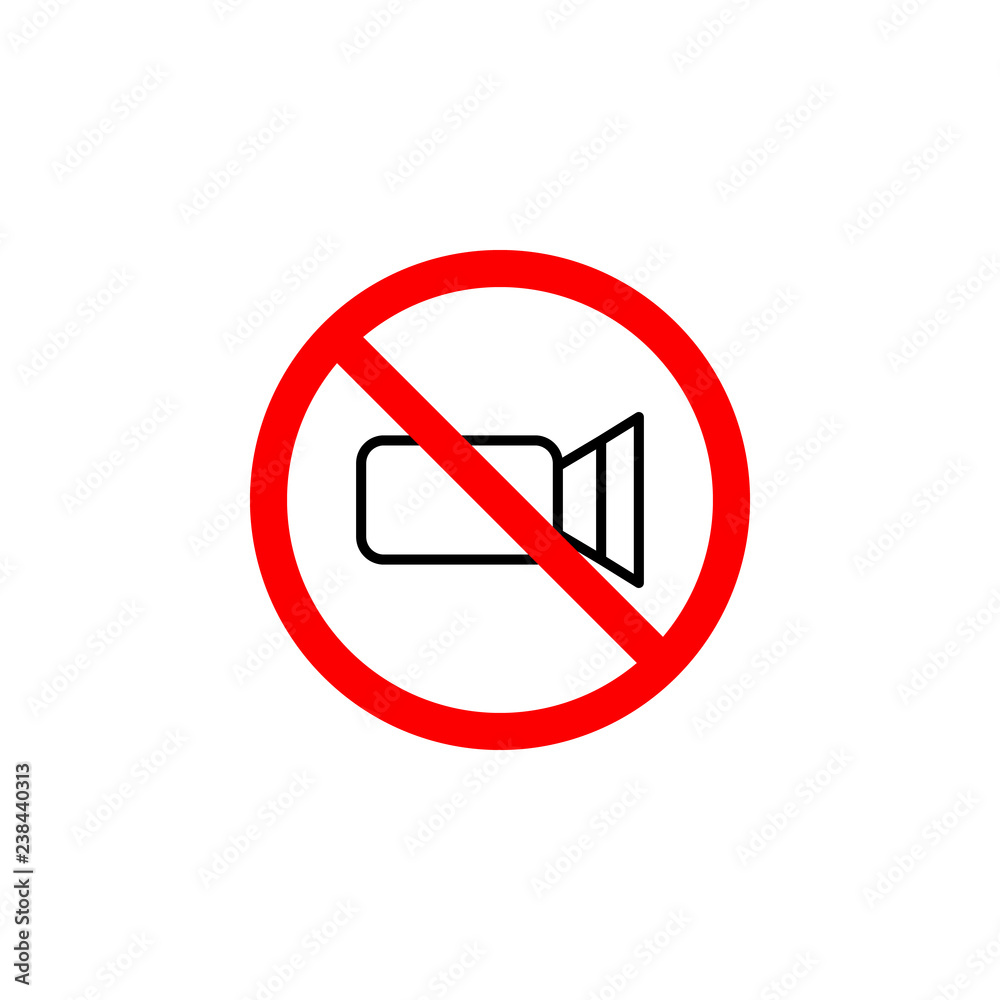 Forbidden video icon can be used for web, logo, mobile app, UI, UX Forbidden video icon can be used for web, logo, mobile app, UI, UX