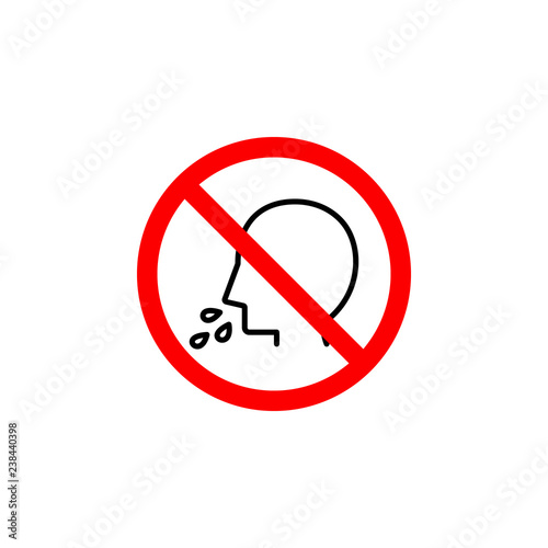 Forbidden  spit icon can be used for web, logo, mobile app, UI, UX