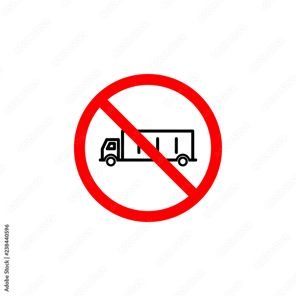 Forbidden truck icon can be used for web, logo, mobile app, UI, UX