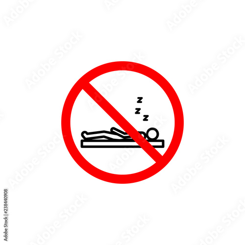 Forbidden sleeping icon can be used for web, logo, mobile app, UI, UX