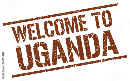 welcome to Uganda stamp
