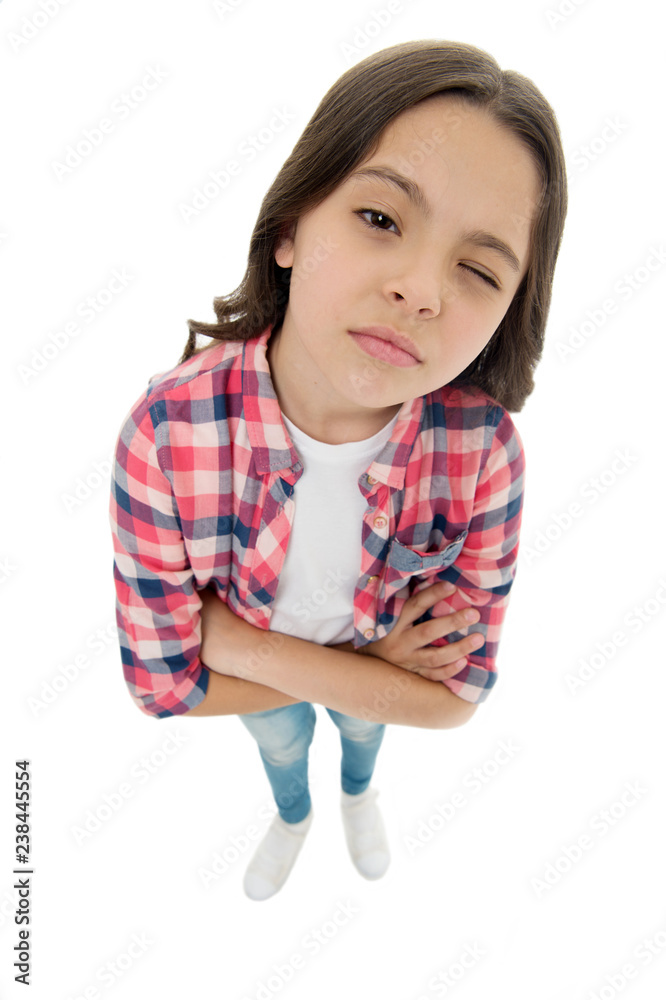 What did you say. Do you need problems. Kid serious bully face white background. Kid unhappy looks strictly. Girl folded arms on chest looks serious. Stop bullying concept. Kids bullying behavior What did you say. Do you need problems. Kid serious bully face white background. Kid unhappy looks strictly. Girl folded arms on chest looks serious. Stop bullying concept. Kids bullying behavior
