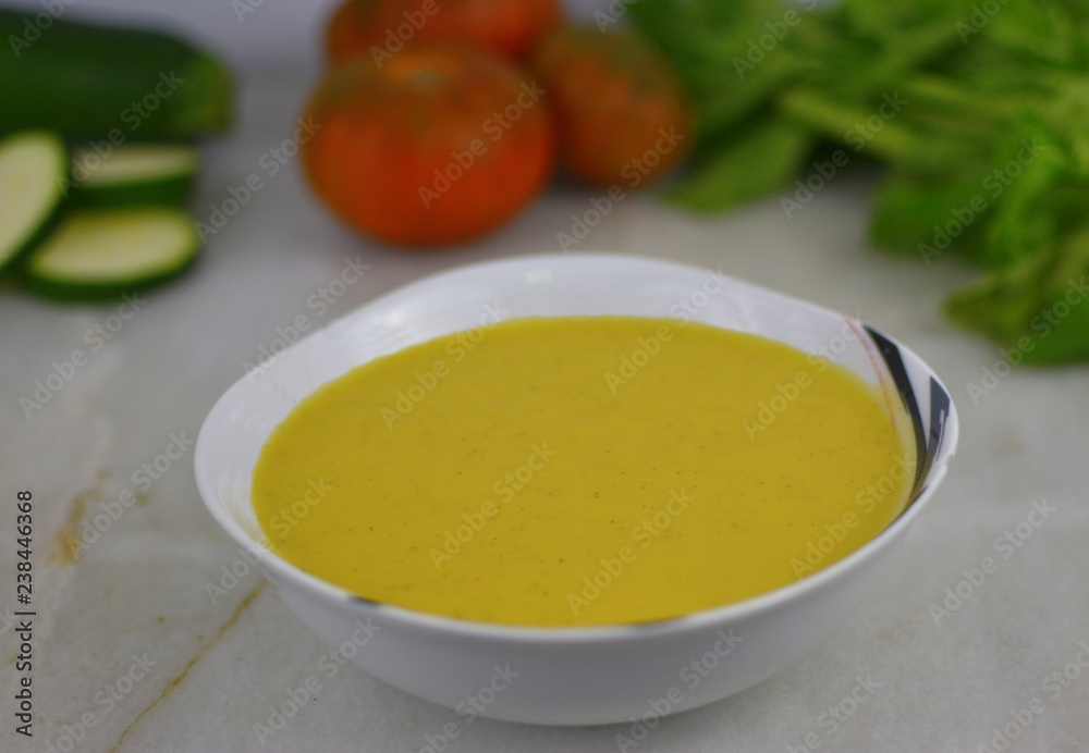 Healthy vegetables soup, diet concept after christmas holidays Healthy vegetables soup, diet concept after christmas holidays