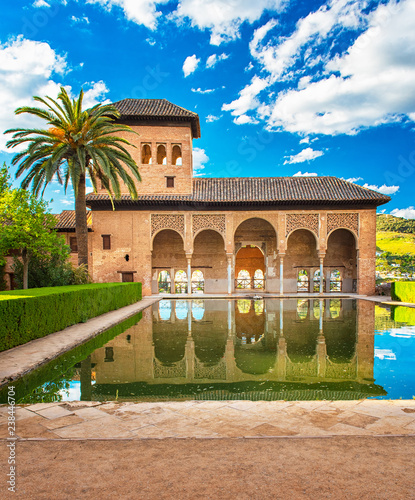 Palace in the famous Alhambra in Granada, Spain photo