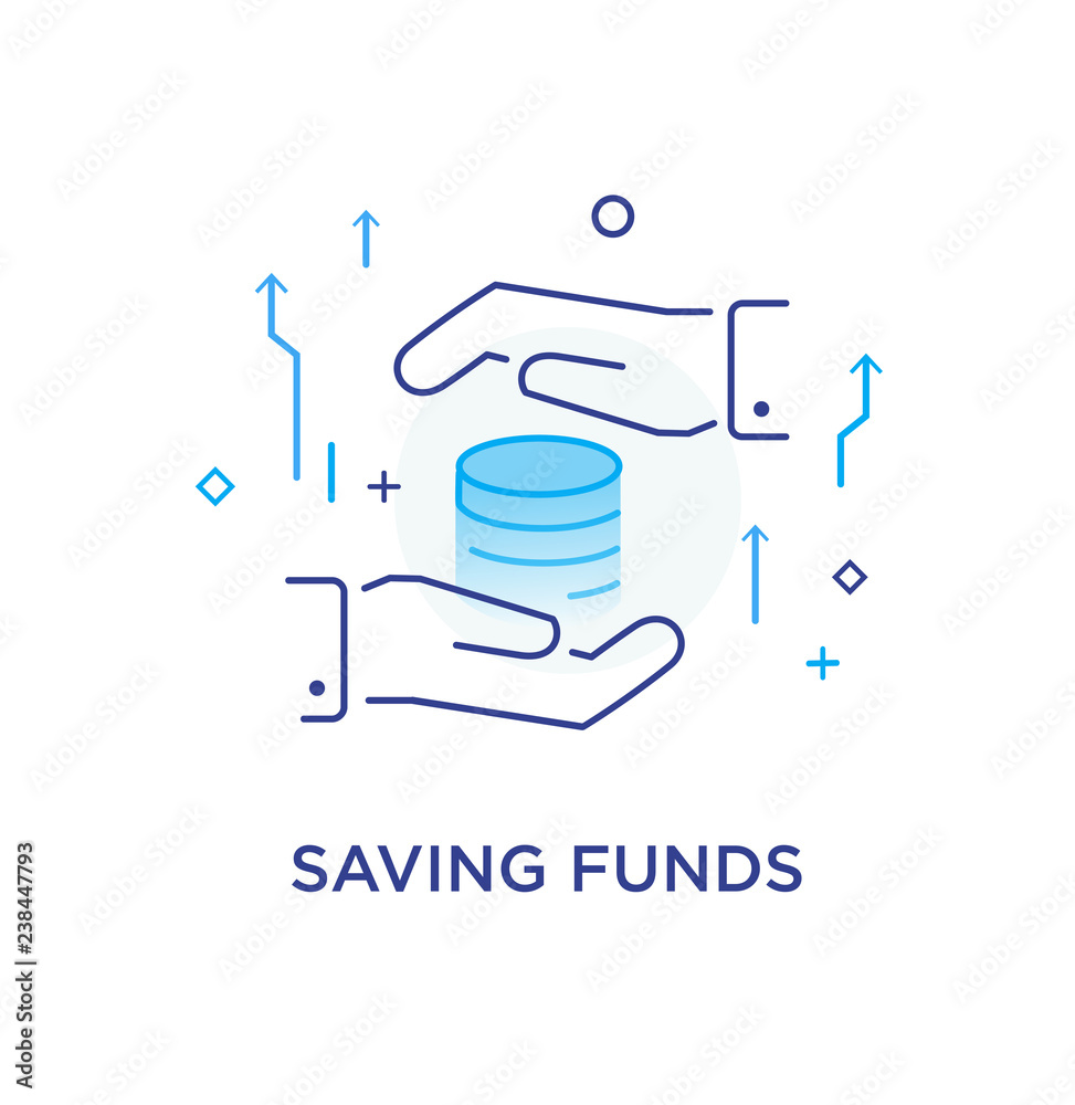 Save coin, protects the shield. growth charts Success, growth rates. Line icon illustration Save coin, protects the shield. growth charts Success, growth rates. Line icon illustration