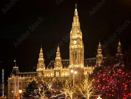 Photography Christmas market at Rathaus in Wien, Austria