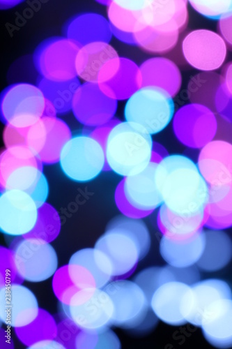 Neon Purple and Blue Defocused Lights
